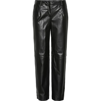 Odinės kelnės moterims, Juoda, Neeth pu pants
