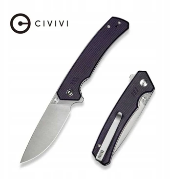 CIVIVI Merit 14C28N purpurinis Micarta peilis