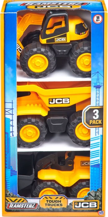 TEAMSTERZ JCB Sunkvežimių rinkinys, 18 CM, 3 vnt