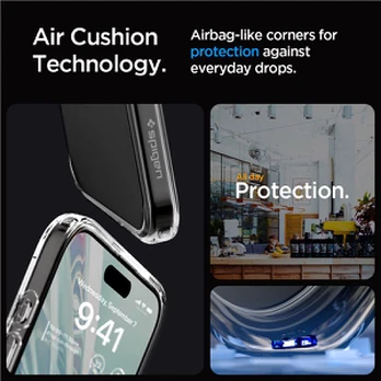 Dėklas Spigen Crystal Hybrid, crystal clear - iPhone 15 Pro Max