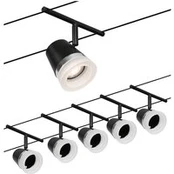"Paulmann Cone cable system basic set 5fl black matt