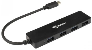 Sbox Technology SBOX Hub H-404C USB-C>USB-3.0 4 jungtys