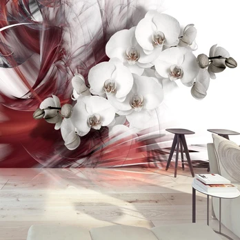 Artgeist Fototapetas - Orchid in red