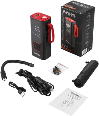Akumuliatorinis automobilinis kompresorius KRAFT&DELE KD5497, 7800mAh, 10 bar