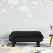 Vaikiška sofa, juodos spalvos, 70x40x24cm, aksomas kaina