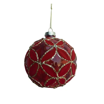 Eglutės žaisliukas Christmas Touch EBS540001, raudona sp., stiklas