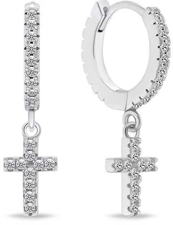 Brilio Silver Brilio Sidabrinis Křížek EA736W shiny circular earrings