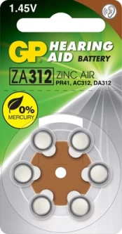 Elementai GP GPPBZZ31F000, ZA312/PR41, 1.45 V, 6 vnt. kaina