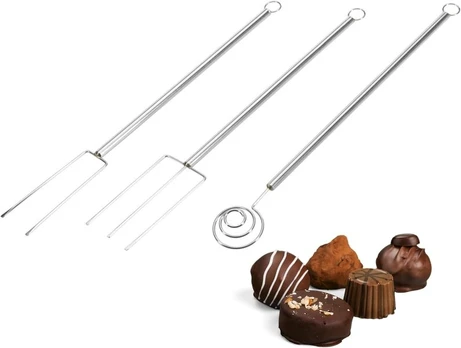 Šokolado dykavimo šakutės, 3 vnt., nerūdijantis plienas, DIY, 1 vnt.