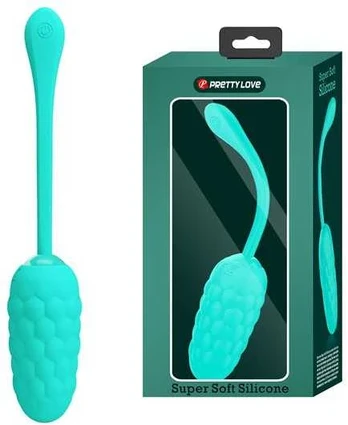 PRETTY LOVE - VIBRATING EGG WITH GREEN RECHARGEABLE MARINE TEXTURE