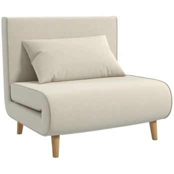 Sulankstoma sofa su reguliuojamu atlošu, lino imitacija