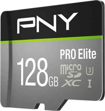 PNY PRO Elite microSDXC 128GB + SD adapteris