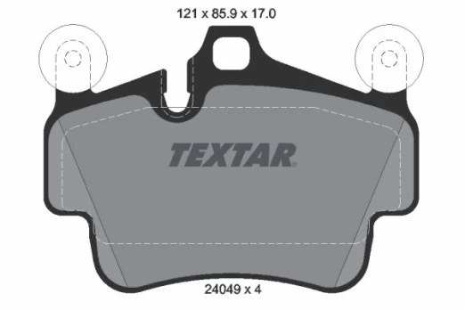 Stabdžių trinkelių rinkinys, diskinis stabdys TEXTAR 2404903