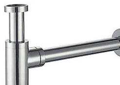 Import Design pungvandlås - 1 1/4 rund modelis inkl. rør og rosetter. Forkromet