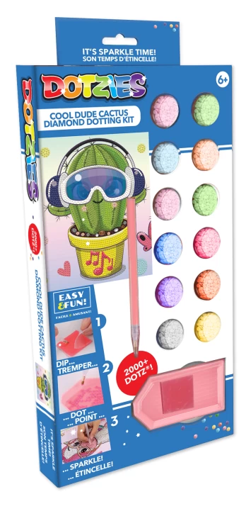 DIAMOND DOTS kūrybinis rinkinys piešimas deimantais Cool Dude Cactus, DTZ3.009
