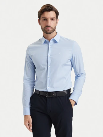 Calvin Klein Marškiniai LV040BM108 Mėlyna Regular Fit