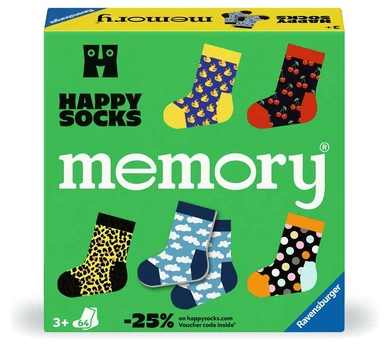 RAVENSBURGER atminties žaidimas Linksmos kojinės, 64 kortelės, 24702
