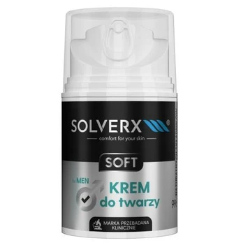 Solverx Švelnus veido kremas vyrams 50ml