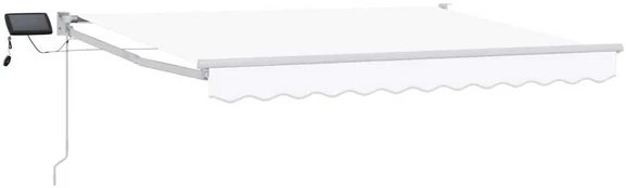 Rankinė ištraukiama markizė su LED Baltas 3 x 2,5 m