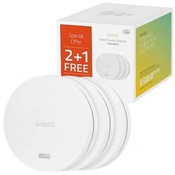 Hombli smarter Dūmų detektorius baltas 2+1 Promo Pack