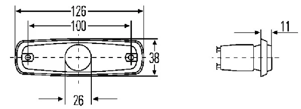 Galinis žibintas HELLA 2SA962 964-091