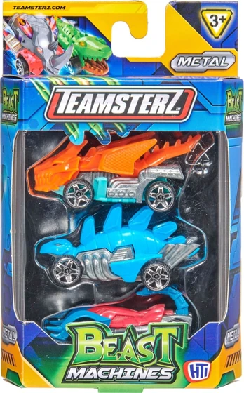 TEAMSTERZ Automobiliai „Beast Machine“, 3vnt, 7,5 cm