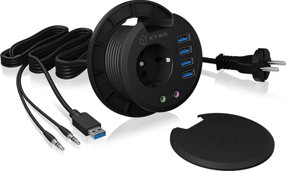 Hub 4-Port Icy Box USB 3.0 IB-Hub1430 Tisch-Hub extern retail