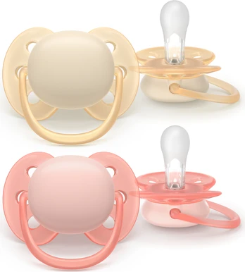 Philips Avent - Ultra soft soother, 0-6m, Yellow/Orange