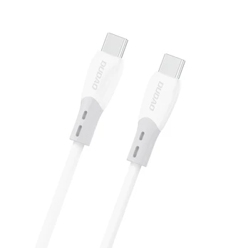 Dudao L25SC 60W USB-C - USB-C Cable with Soft Silicone Braid 2m - Baltas