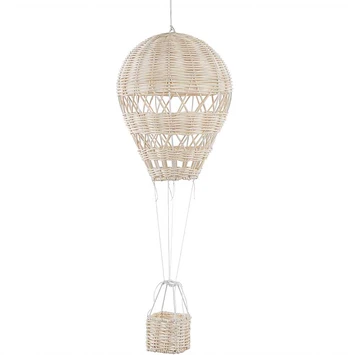 Beliani Dekoracja ścienna Balon BEMBA Rattan 60 cm Naturalny