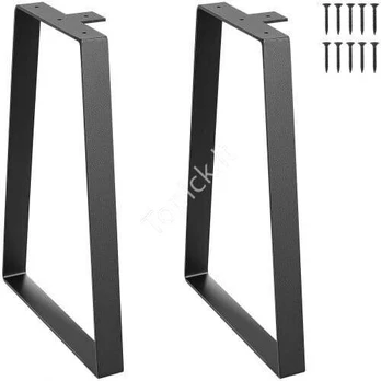 Trapezoidinės plieninės stalo kojos 406 mm, 2 vnt.