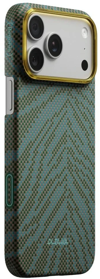 PITAKA Edge Dėklas Breath of Veins for Apple iPhone 17 Pro dive žalias