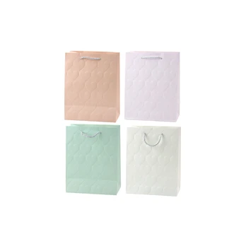 Lean Elegant Gift Bag Embossed Hearts 23 x 18 x 10.5 cm