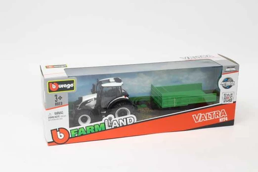 *BBURAGO metal, Traktor, Valtra su przyczep, žalias