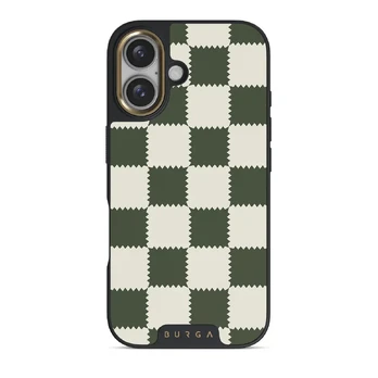 Retro Grid - iPhone 16 Plus Case, Elite Dark (MagSafe) / Gold