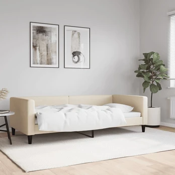 Sofa, kreminės spalvos, 90x200cm, audinys