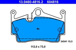 ATE 13.0460-4816.2 Brake pad set