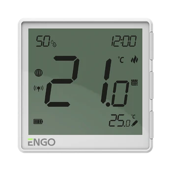 Engo EONE Zigbee 3.0 belaidis termostatas, baltas