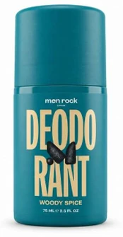Men Rock Deodorant Woody Spice dezodorantas vyrams, 75 ml