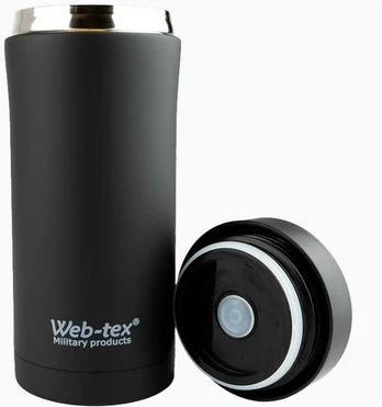Web-tex termosinis puodukas 330ml juodos spalvos