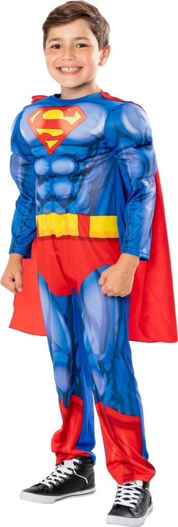 Rubies - Superman Padded Suit w. Cape - (110-116 cm)