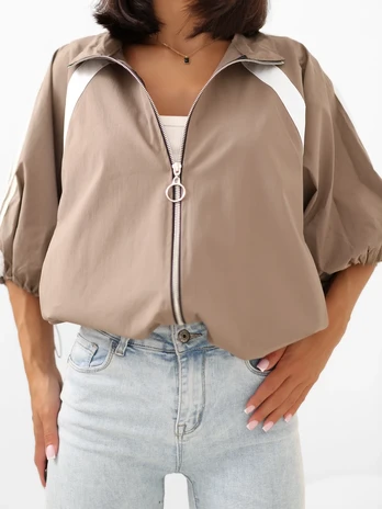 Italy Moda Bluza-MI-BL-K71751.94-ciemny bezowy