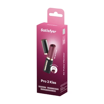 SATISFYER - PRO 2 KISS WAVE CLITORIS STIMULATOR GARNET / BLACK