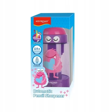 Temperówka elektrinė KEYROAD, USB, pojedyncza, violetinė