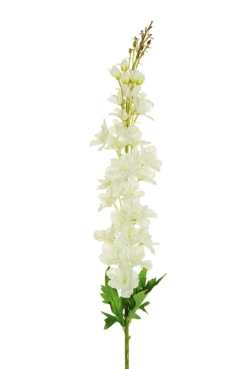 Dirbtinė gėlė Delfinija, balta sp., 102 cm