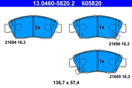 ATE 13.0460-5820.2 Brake pad set