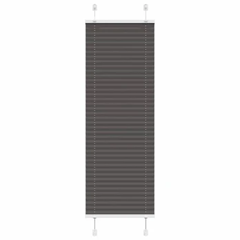 Plisuota žaliuze juoda 50x100 cm audinio plotis 49,4 cm