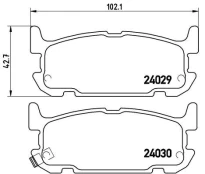 Stabdžių trinkelių rinkinys, diskinis stabdys BREMBO P 49 031 kaina