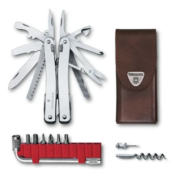 Victorinox Swisstool Spirit X Plus Multitool Daugiafunkcis įrankis su odiniu dėklu