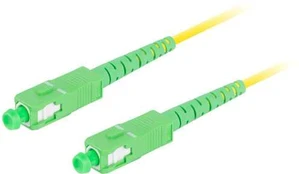 FIBER OPTIC PATCHCORD SM SC/APC-SC/APC SIMPLEX 3.0MM LSZH G657A1 0.5M Geltonas LANBERG